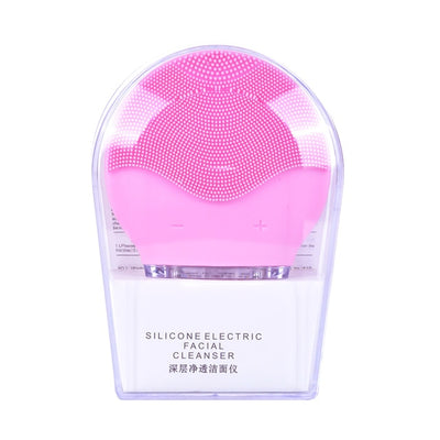 Ultrasonic Vibration Facial Cleansing Silicone Brush